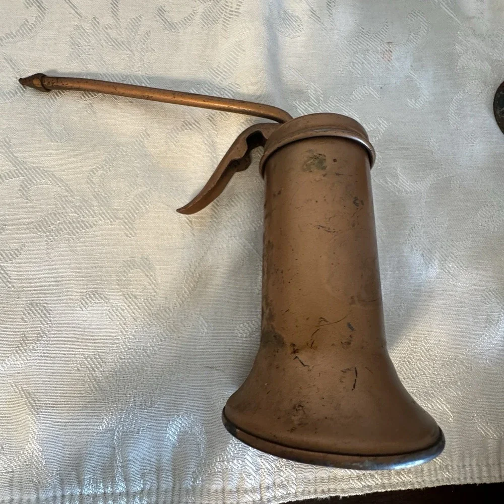4 Vintage EAGLE- Eaglet 58 Oil Pump Oiler Can Copper Finish Made In USA & Others